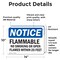 Signmission Flammable No Smoking Or Open Flames Within 25 Feet OSHA Notice Sign, Vinyl Decal, 14in x 10in, 2PK OS-2PACK-NS-D-1014-L-12774 - alternate 3